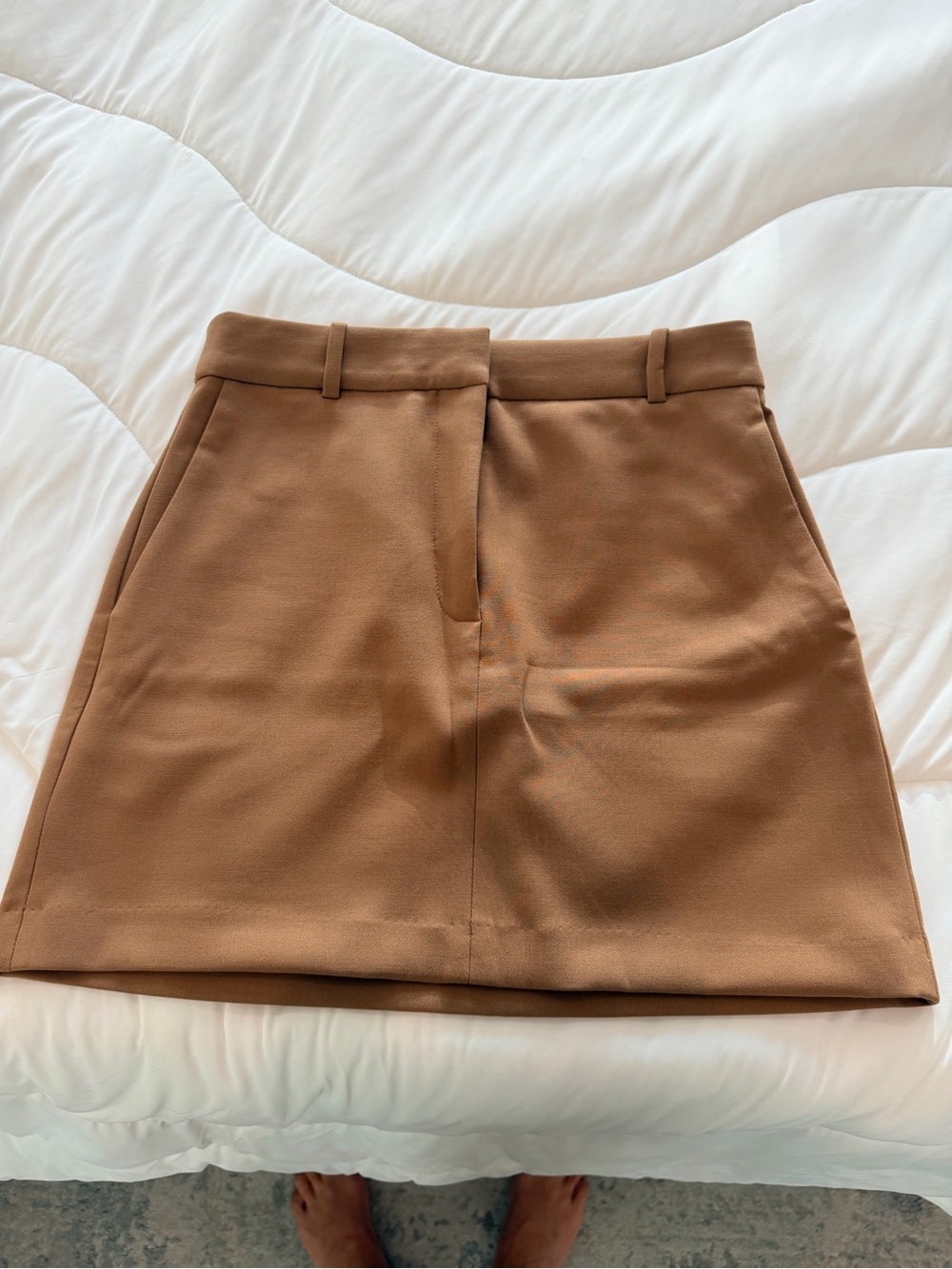 Babaton Camel Mini Skirt